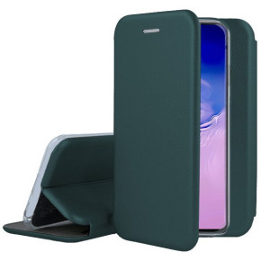 Луксозен кожен калъф тефтер ултра тънък Wallet FLEXI и стойка за Samsung Galaxy S10 Lite G770 тъмно зелен